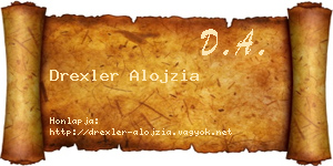 Drexler Alojzia névjegykártya